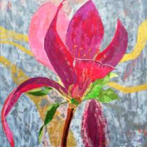 Цветок, Акрил, холст 100х100 см, 2015